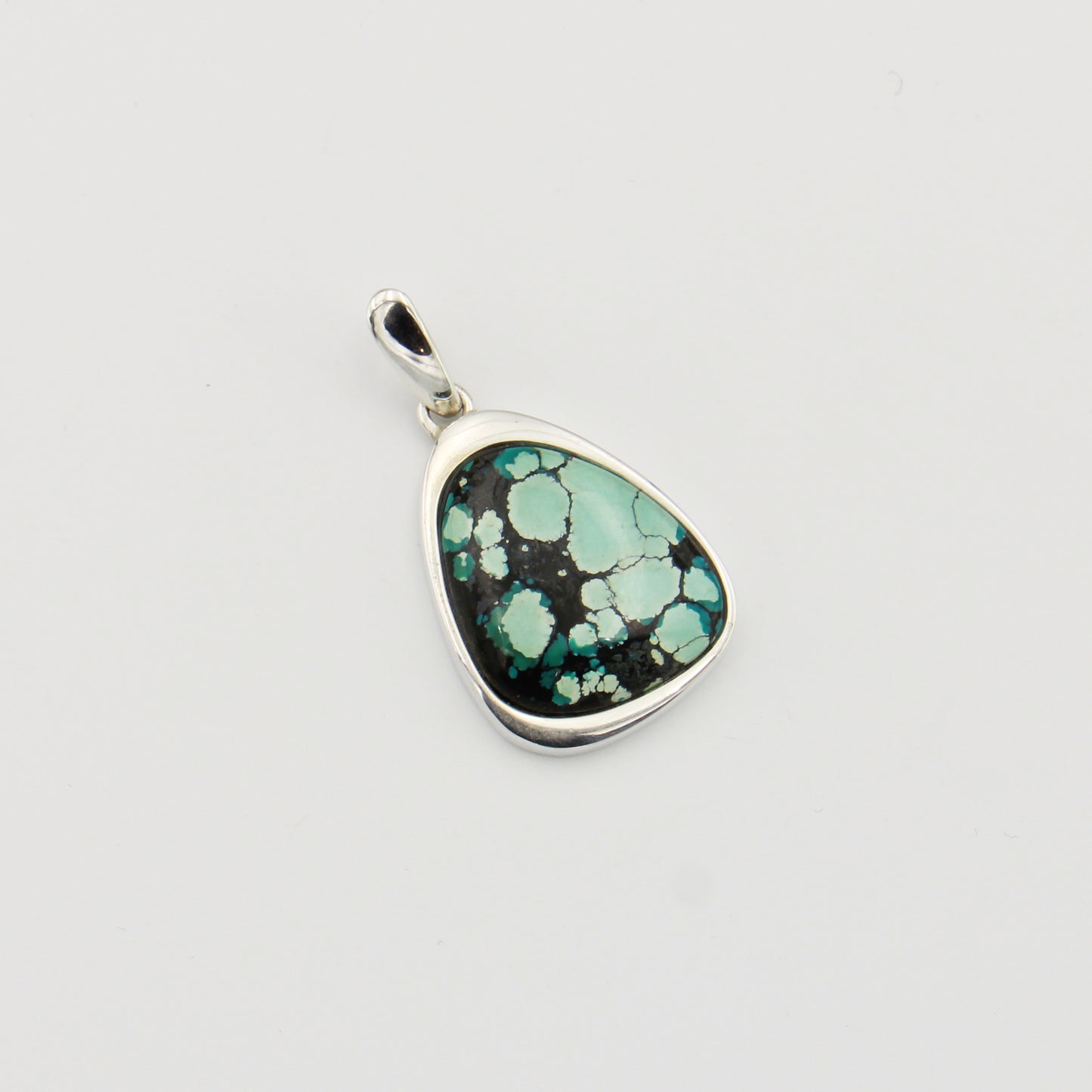 Turquoise Ovoid Sterling Pendant : 210000020941