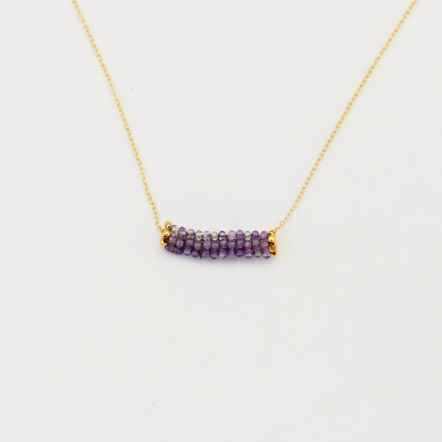 Amethyst Beads GF Necklace