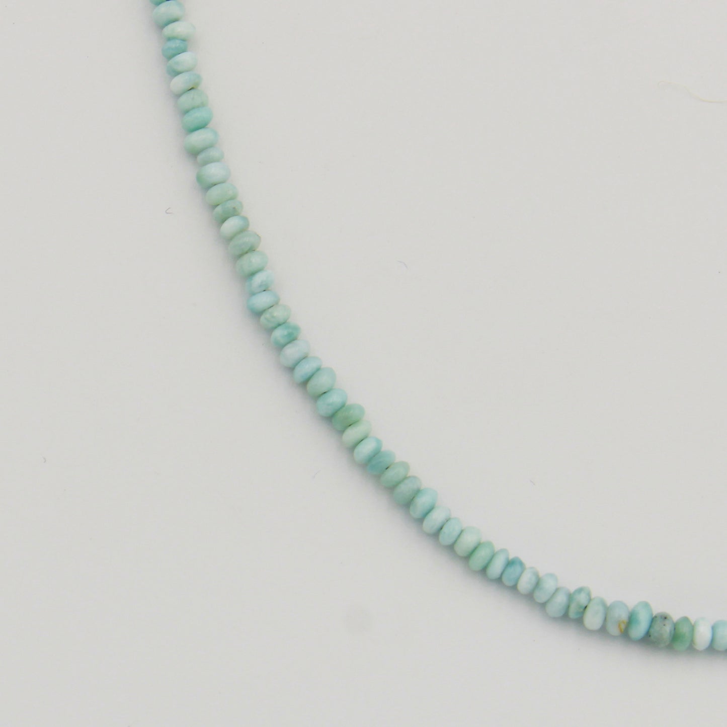 Dainty Larimar Beaded Sterling Necklace