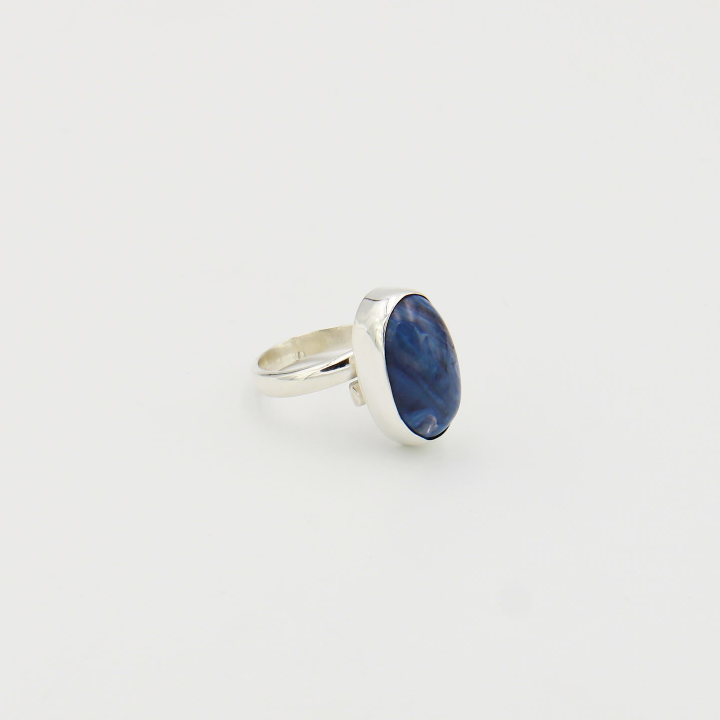 Leland Blue Dk Oval Sterling Ring Adj : 210000021277