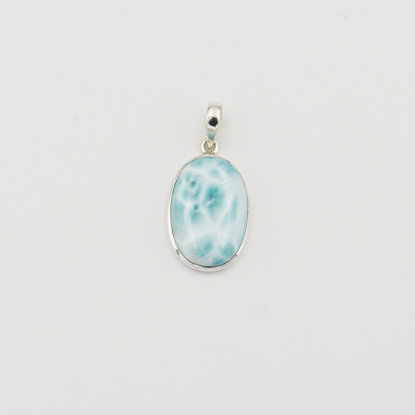 Larimar Oval Sterling Pendant : 210000020841