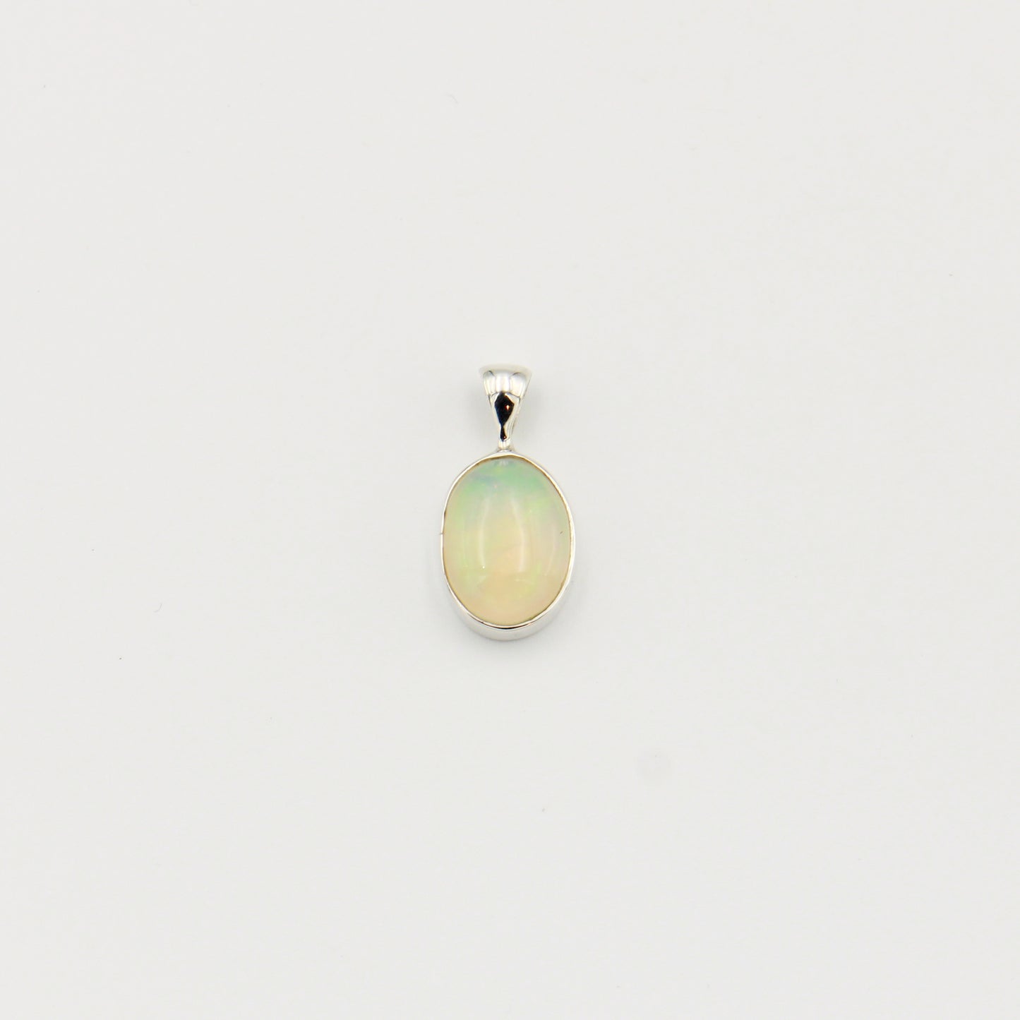 Ethiopian Opal Oval Sterling Pendant