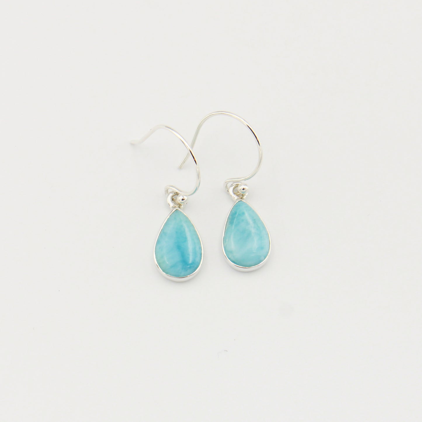 Larimar Pear Sterling Earrings : 210000022359