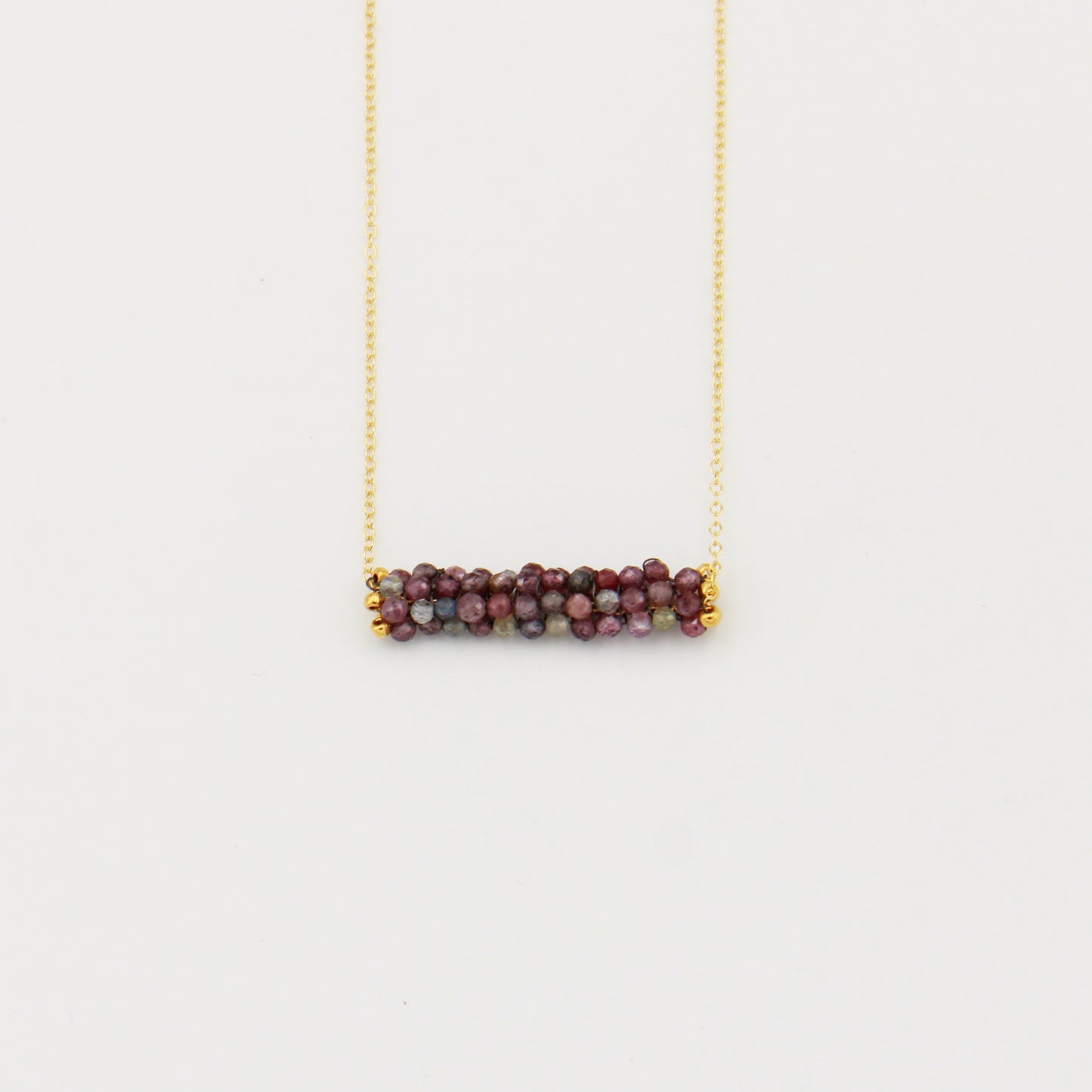 Ruby & Sapphire Beads GF Necklace