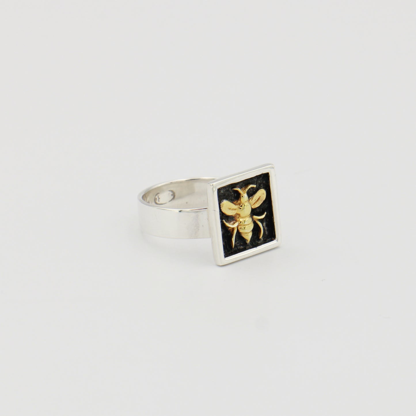 Sterling Silver Bee Ring GP Sz 7