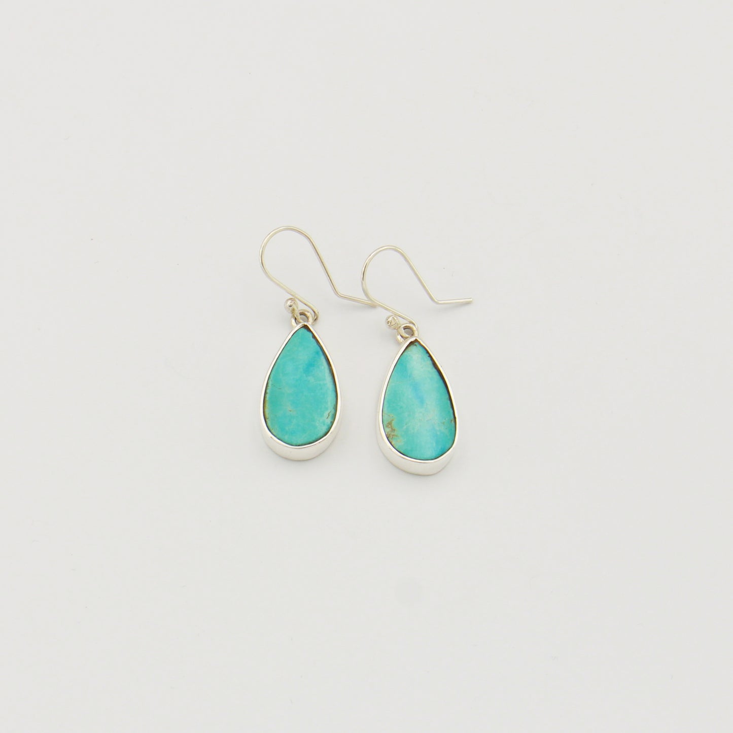 Turquoise Pear Sterling Earrings