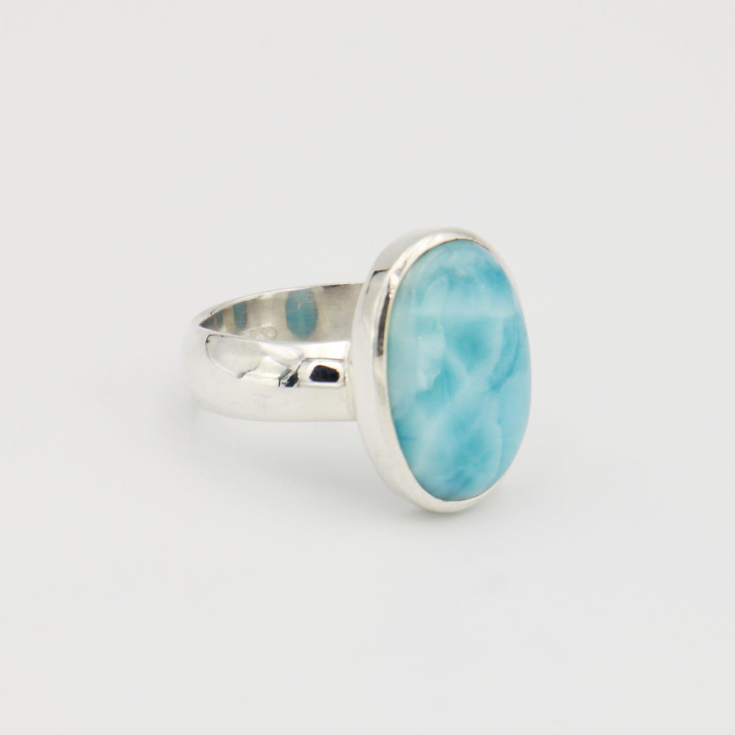 Larimar Oval Sterling Ring Sz 10 : 210000020837