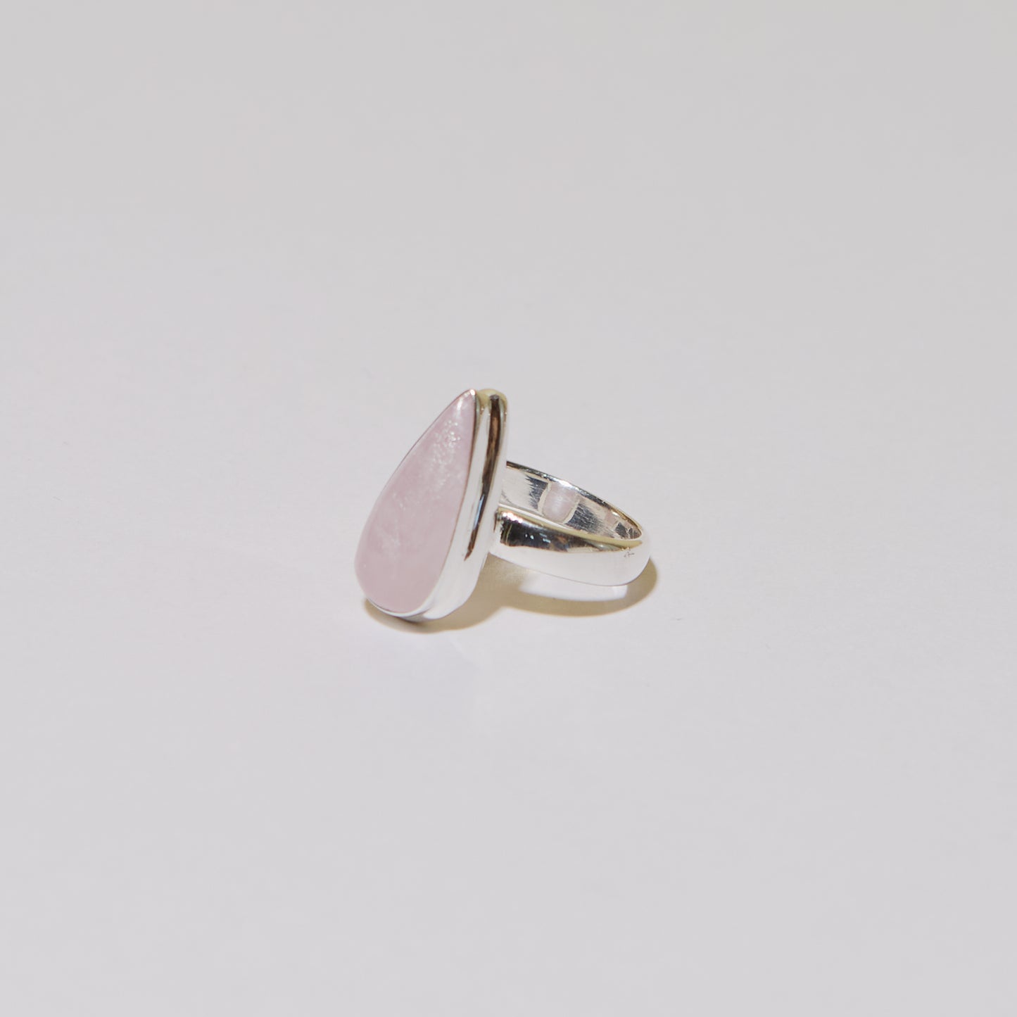 Kunzite Teardrop Sterling Ring Sz 7