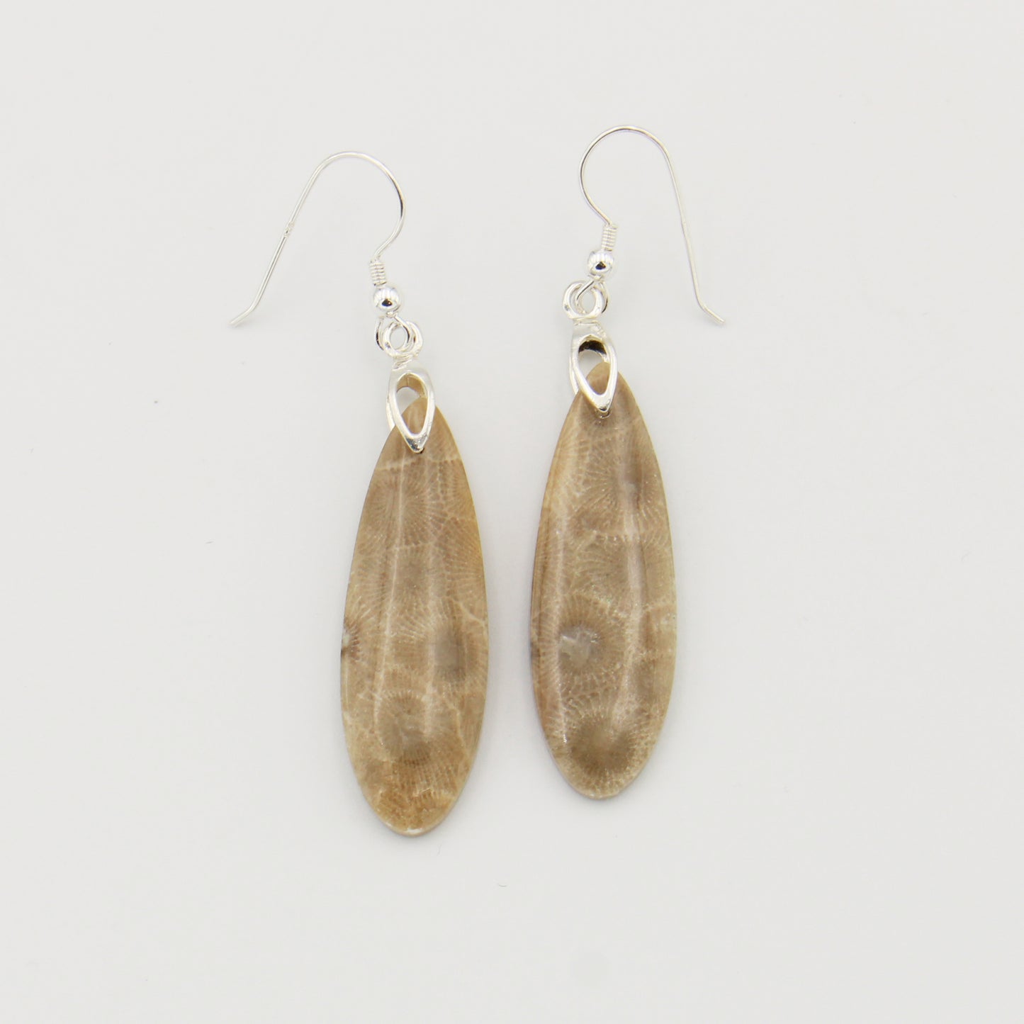 Petoskey Large Slice Sterling Earrings