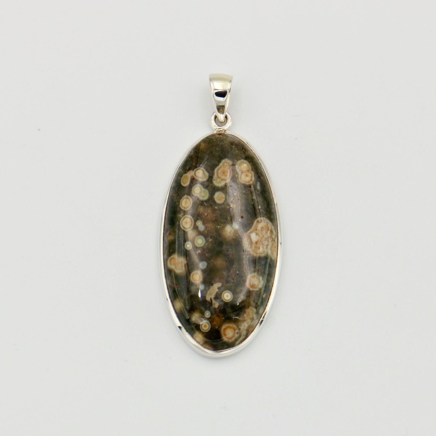 Ocean Jasper Large Oval Sterling Pendant : 210000021105