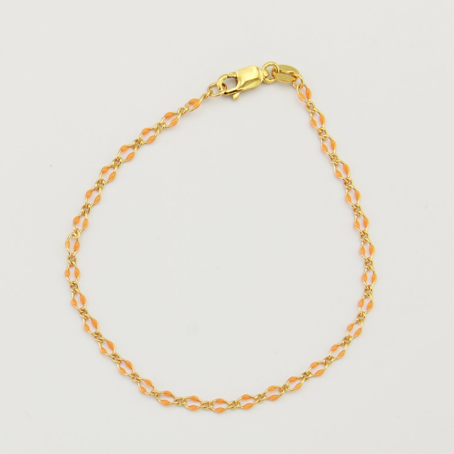 Enamel GF Sterling Bracelet Orange