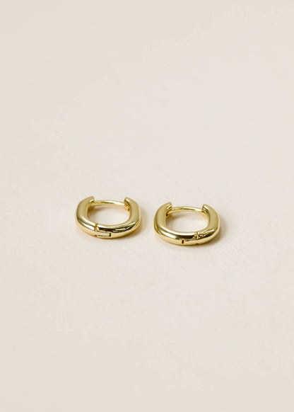 Rectangle GP Small Hoop Earrings