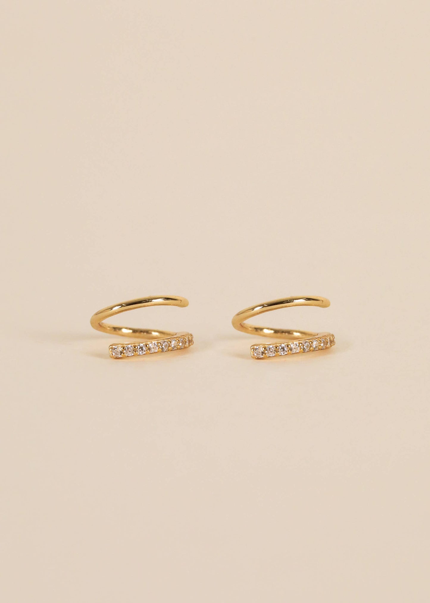 Pave Spiral GP Earrings