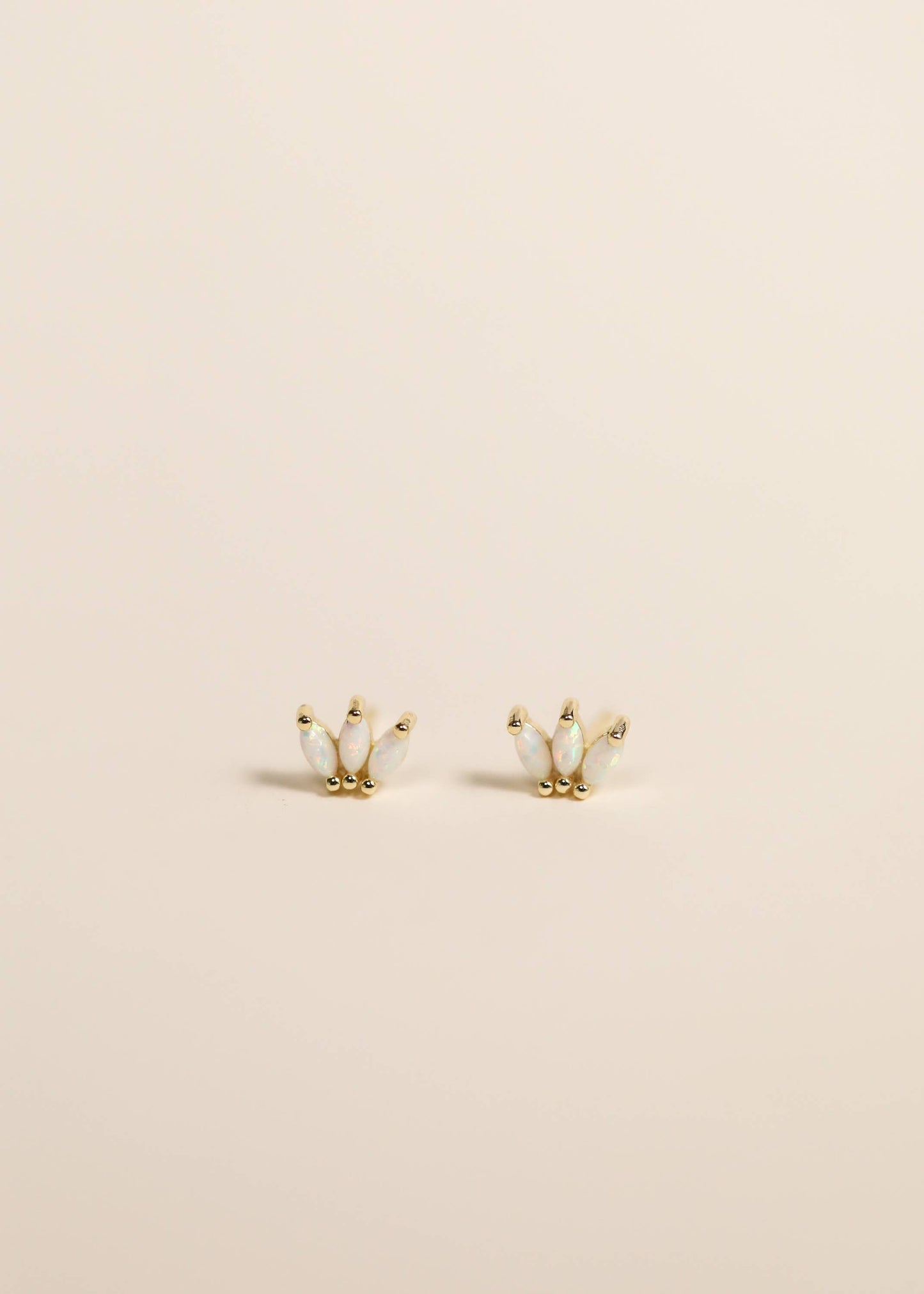 White Opalite GP Crown Studs