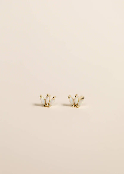 White Opalite GP Crown Studs