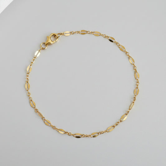 Kamryn Dapped Sequin Gold Filled Bracelet