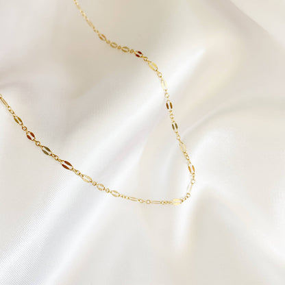 Kamryn Dapped Sequin Layering Chain Necklace Gold Filled
