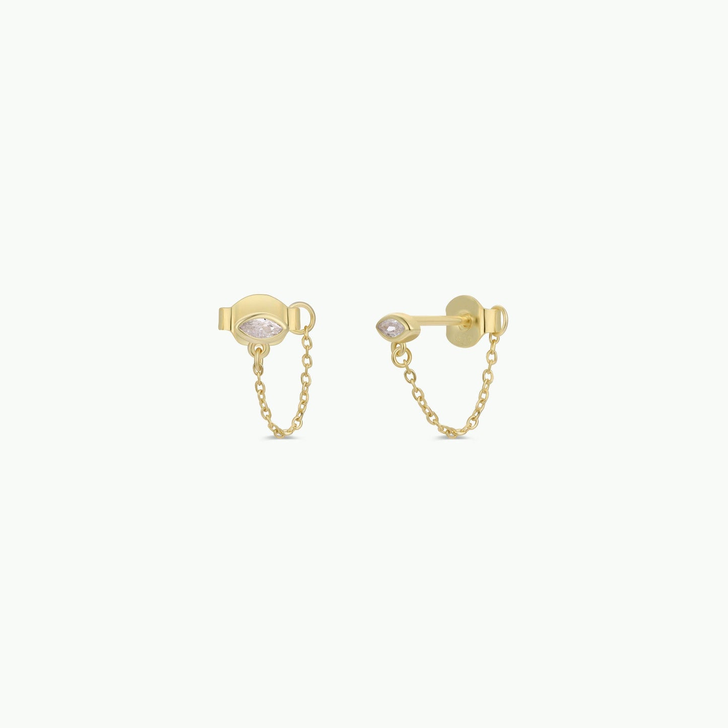 Chain GP Huggie Studs