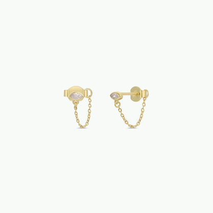 Chain GP Huggie Studs