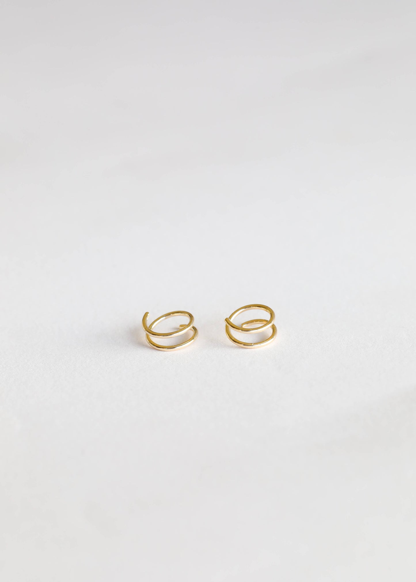 Minimalist Spiral GP Earrings