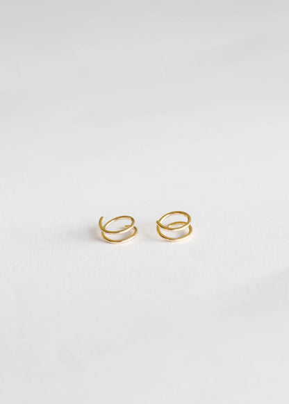 Minimalist Spiral GP Earrings