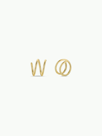 Minimalist Spiral GP Earrings