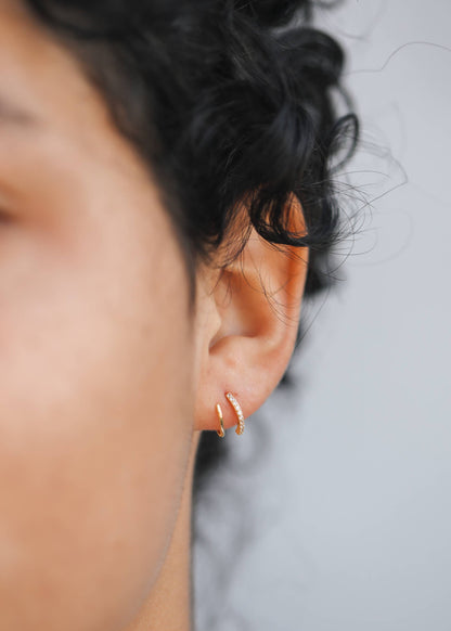 Pave Spiral GP Earrings