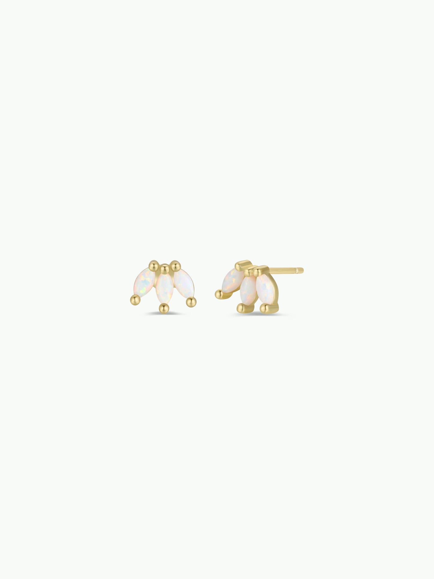 White Opalite GP Crown Studs