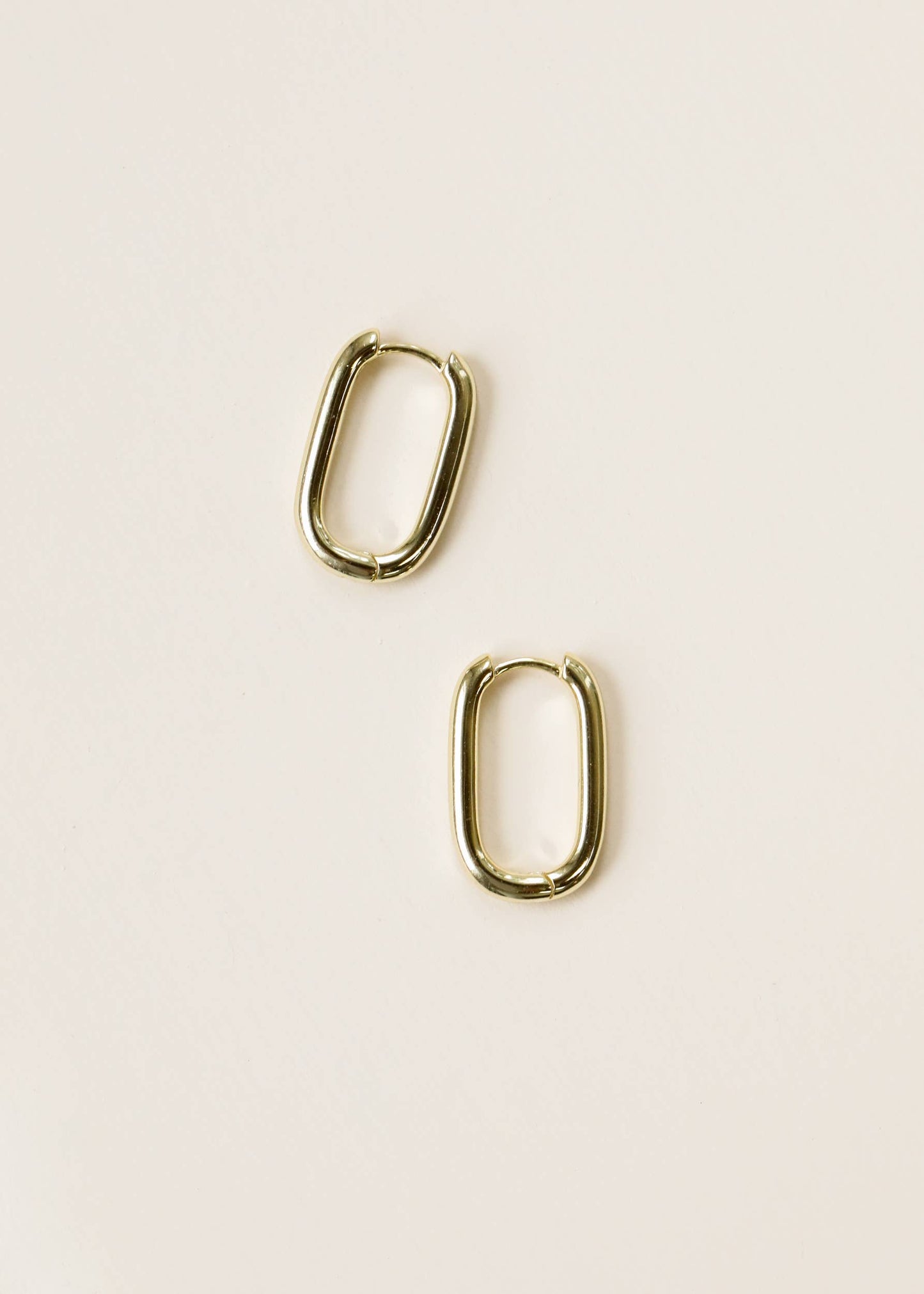 Rectangle GP Hoop Earrings