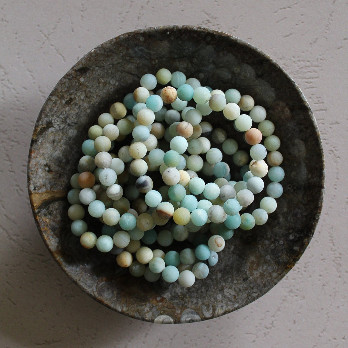 Gemstone Beaded Bracelet 4mm Amazonite Matte