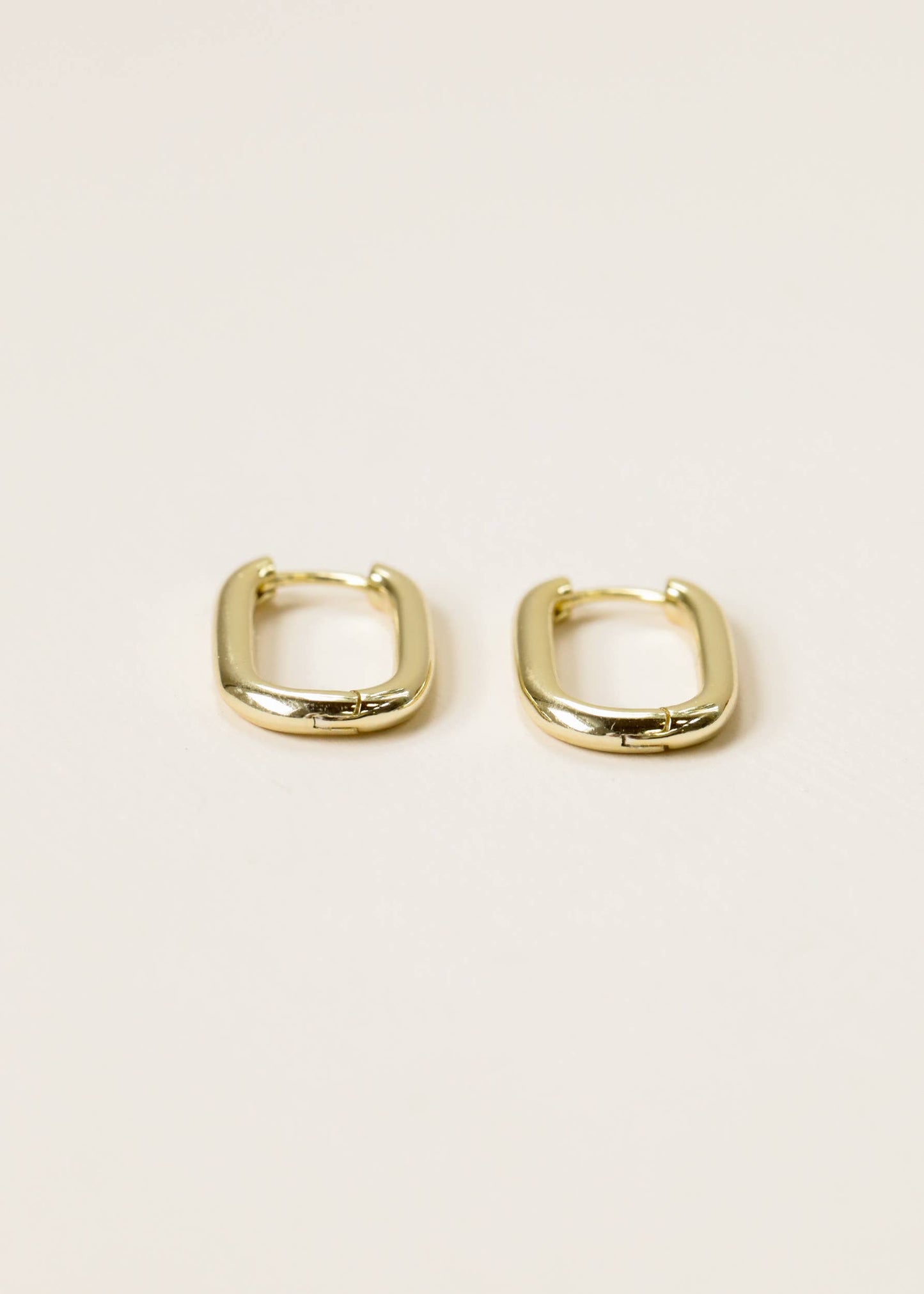 Rectangle GP Hoop Earrings