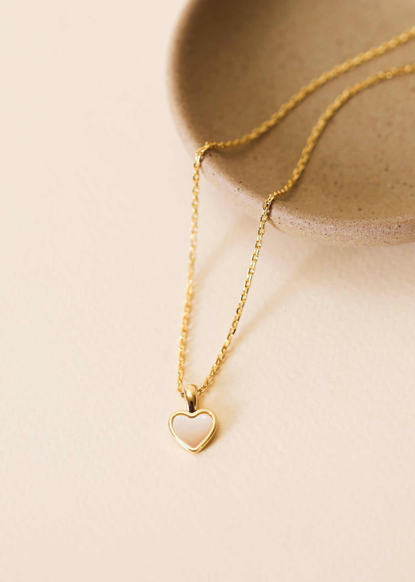Mother of Pearl GP Heart Necklace
