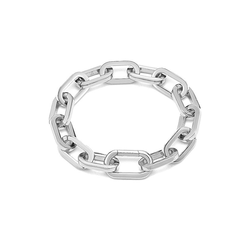 High Polish Paperclip Stainless Steel Bracelet