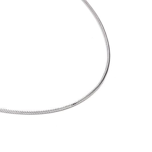 Octagonal Herringbone Chain Stainless 20"