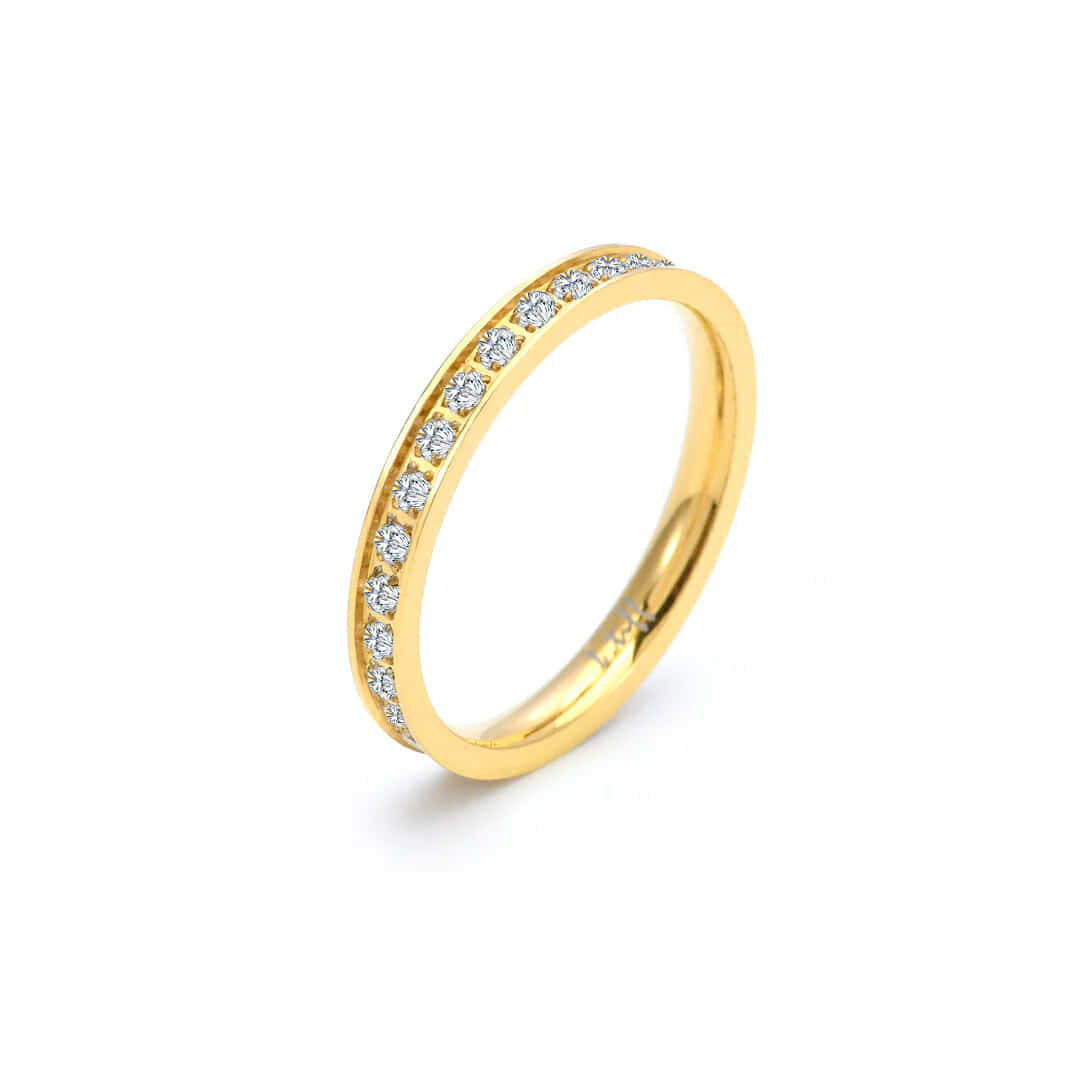 Stainless Steel Narrow Eternity Ring