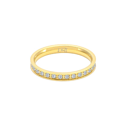 Stainless Steel Narrow Eternity Ring