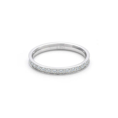 Stainless Steel Narrow Eternity Ring