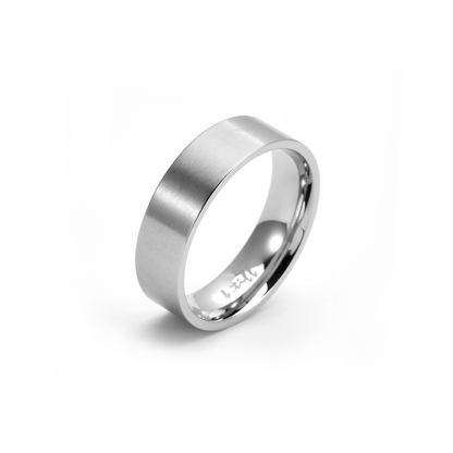 Stainless 6mm Plain Satin Finish Ring