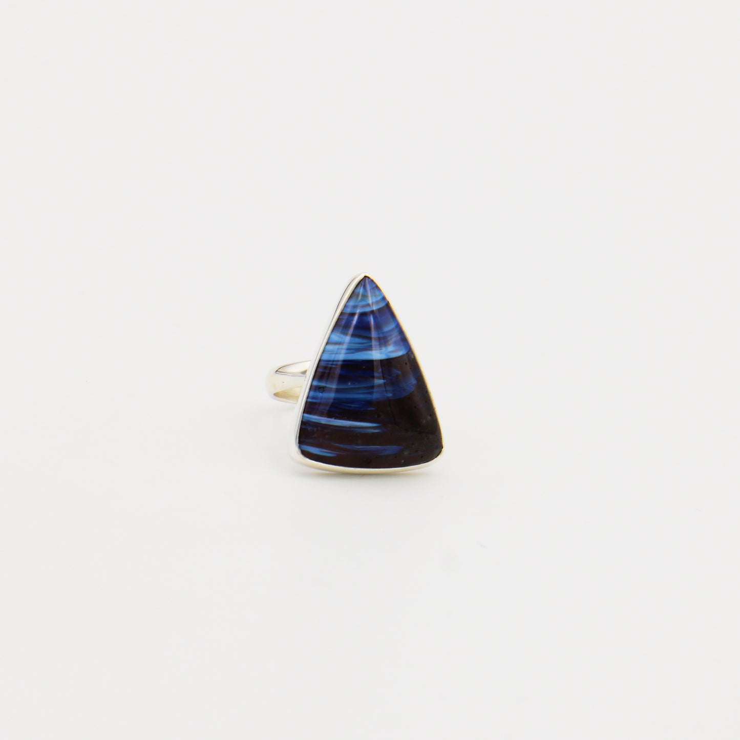 Leland Blue Triangle Ring Size Adj