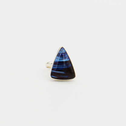 Leland Blue Triangle Ring Size Adj