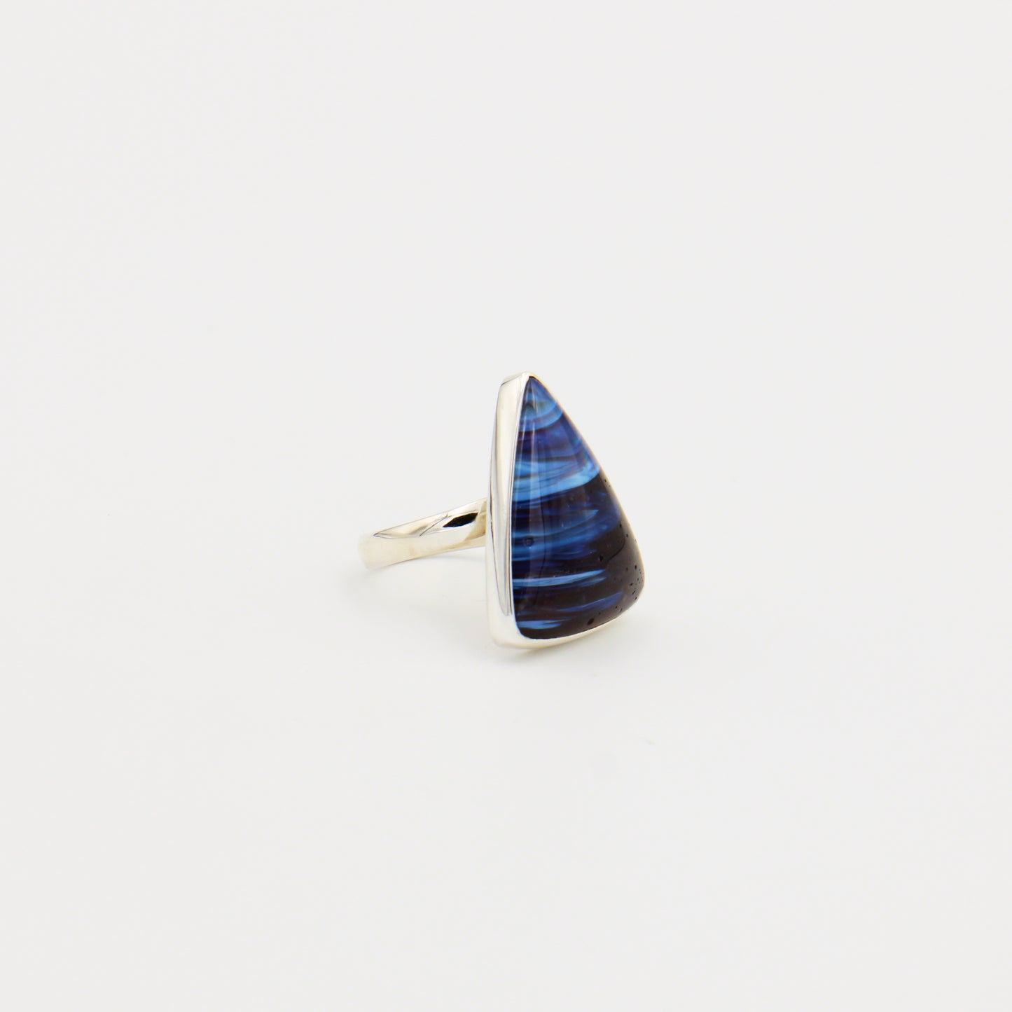 Leland Blue Triangle Ring Size Adj