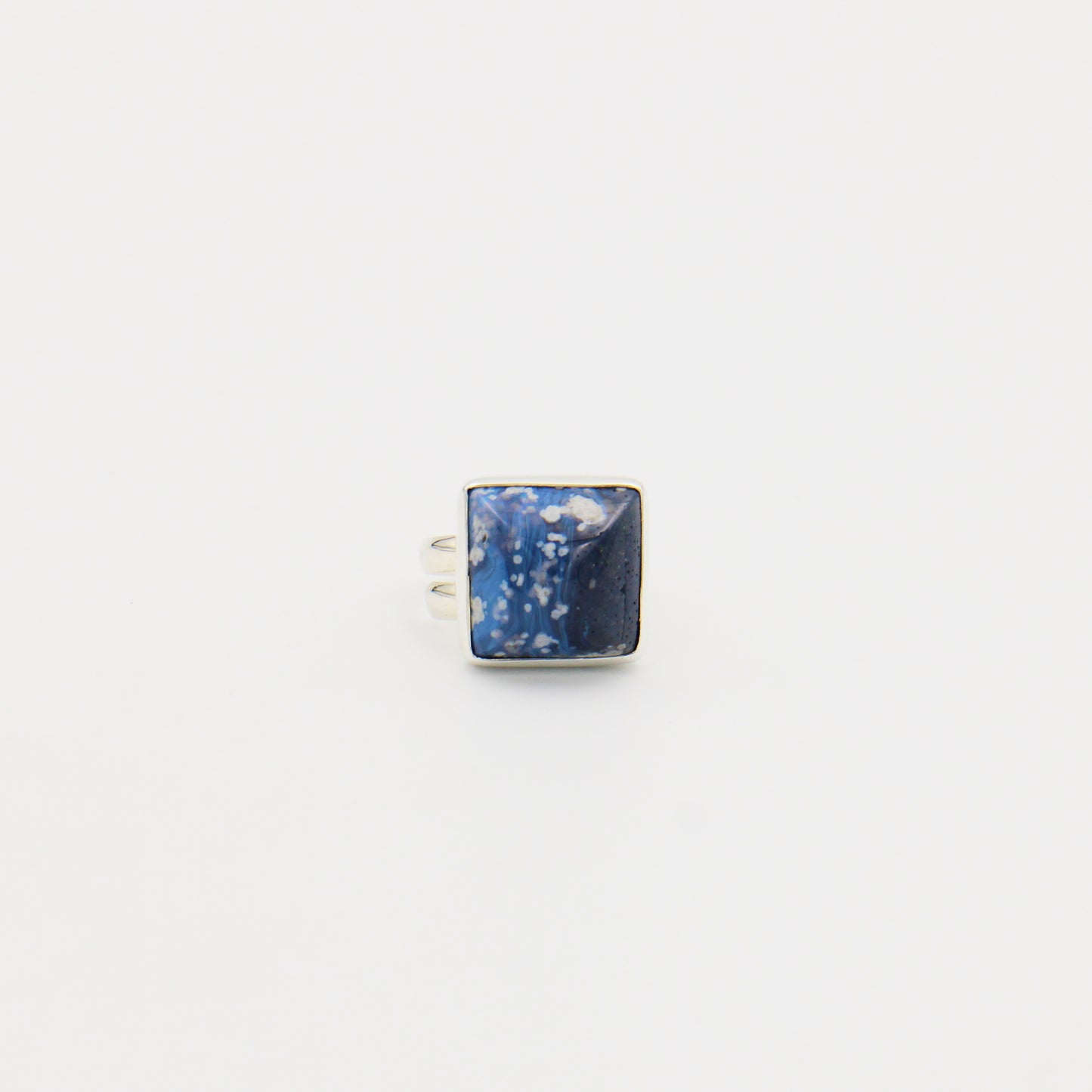 Leland Blue Square Ring Size Adj