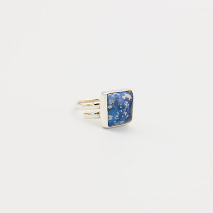 Leland Blue Square Ring Size Adj