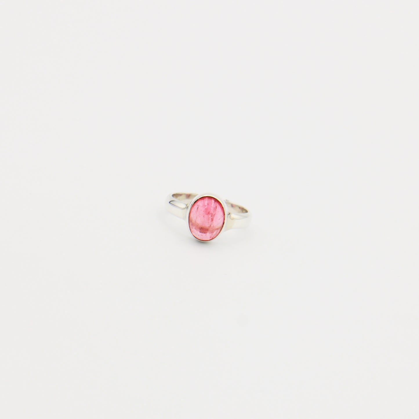 Tourmaline Oval Cabochon Sterling Ring 6