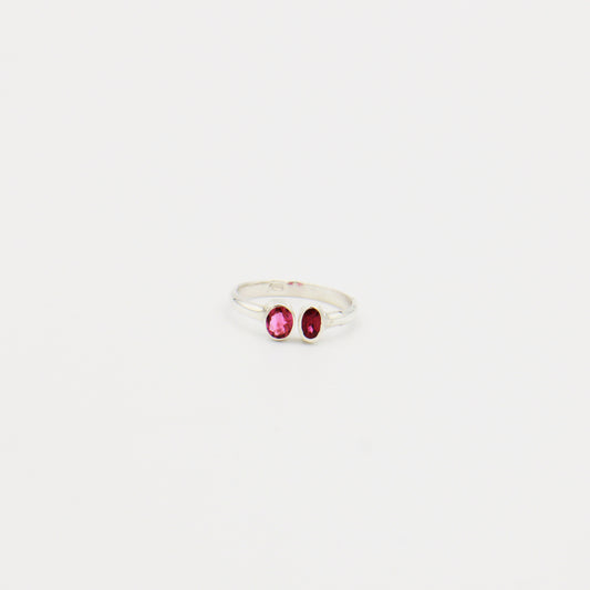 Tourmaline 2 Stone Split Ring