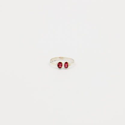 Tourmaline 2 Stone Split Ring