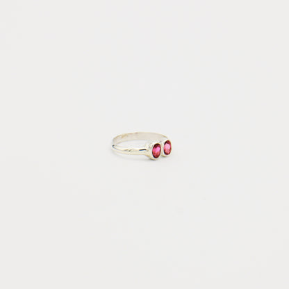 Tourmaline 2 Stone Split Ring
