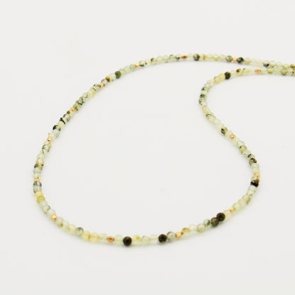 Prehnite Gold Filled Beaded Necklace