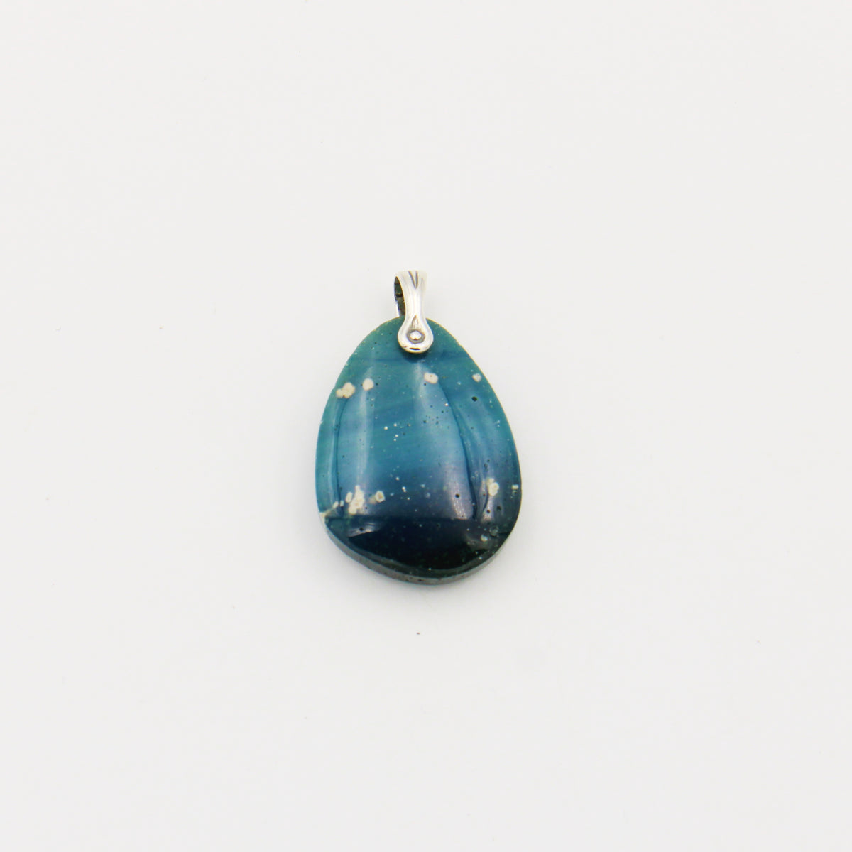Leland Blue Ombre Ovoid Drilled Sterling Pendant
