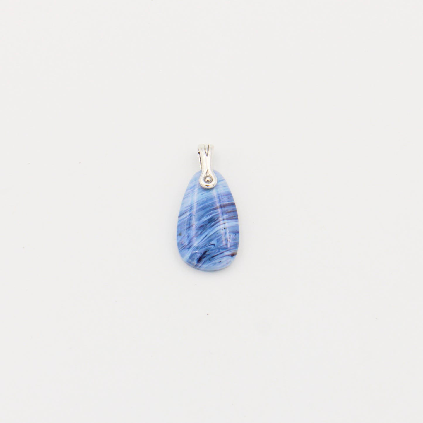 Leland Blue Light Blue Pear Drilled Sterling Pendant